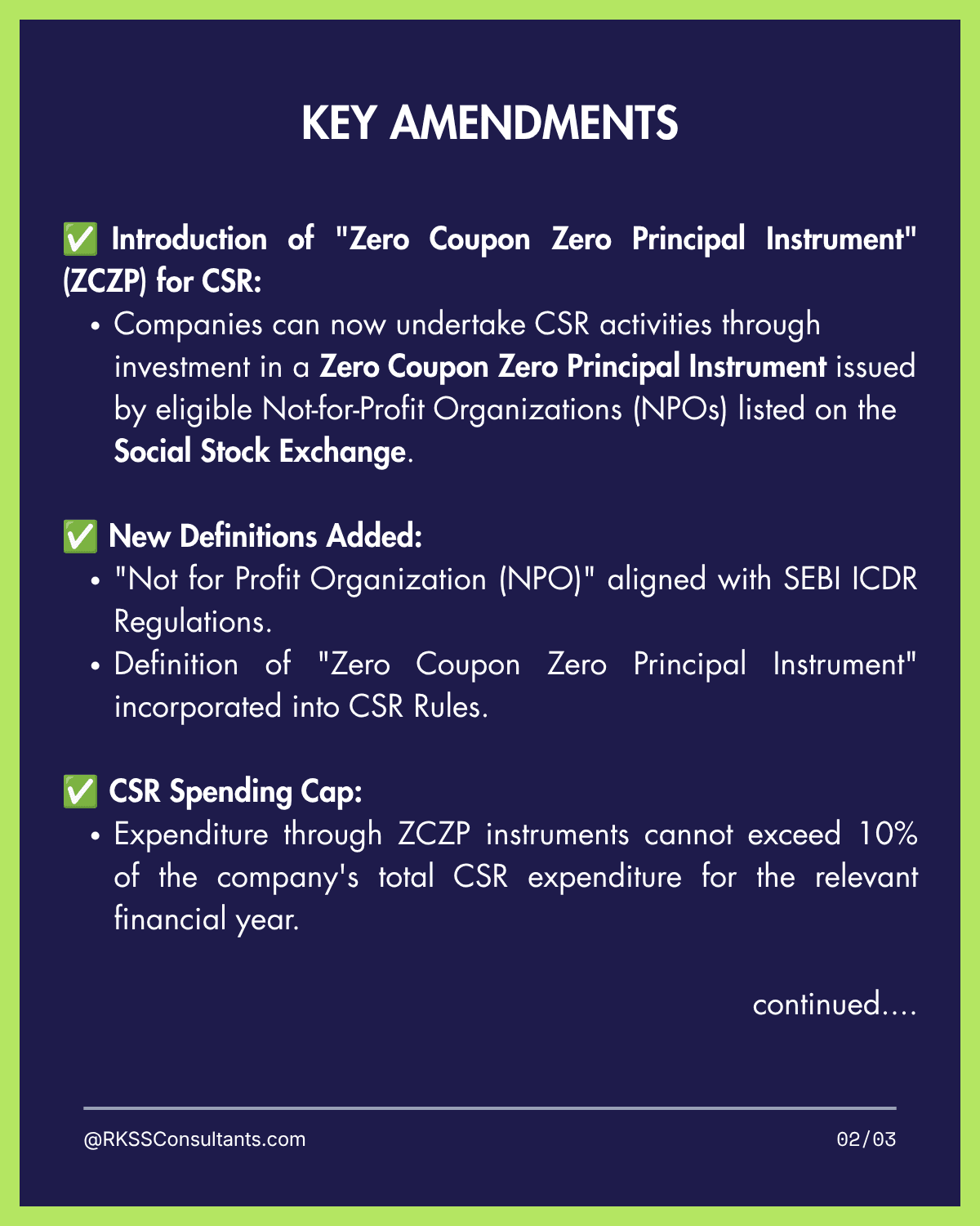 Key Amendments